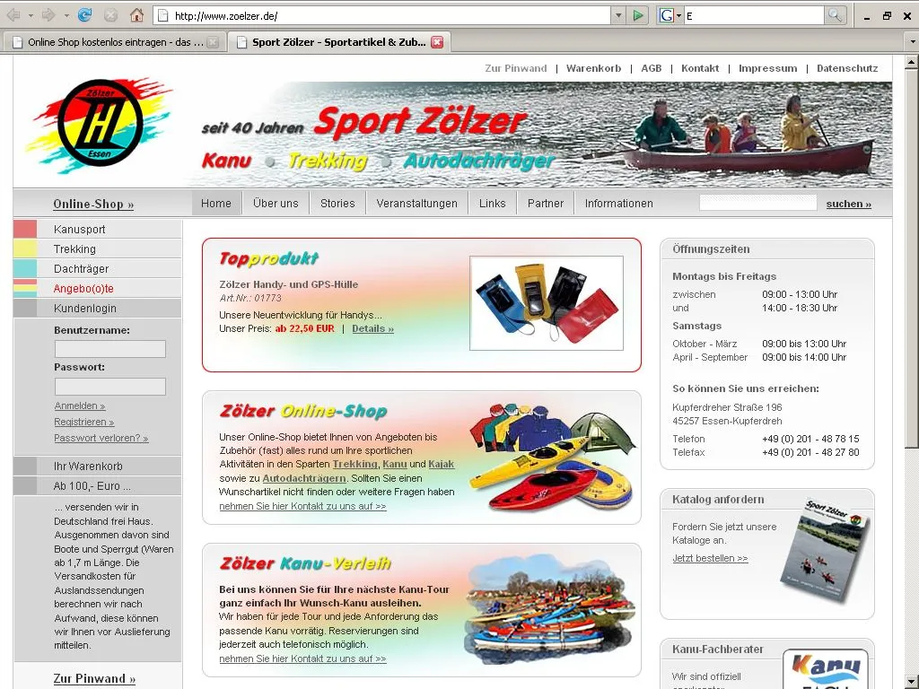 Sport Zölzer Große Auswahl für Trekking und Kanusport
